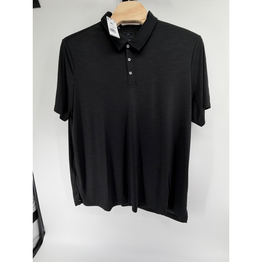 Lot of 2 Adidas Golf Polo Shirts Mens 4XL Black Navy Heather Stretch DZ7173 7174 - Picture 5 of 12